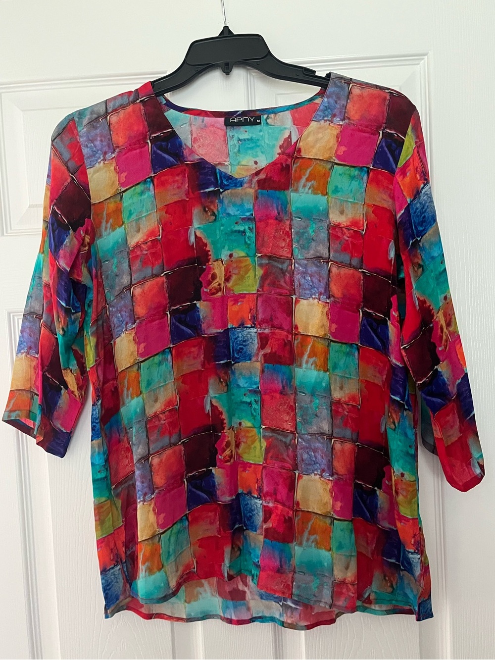 APNY women’s multi-colored mesh flowy blouse size Medium